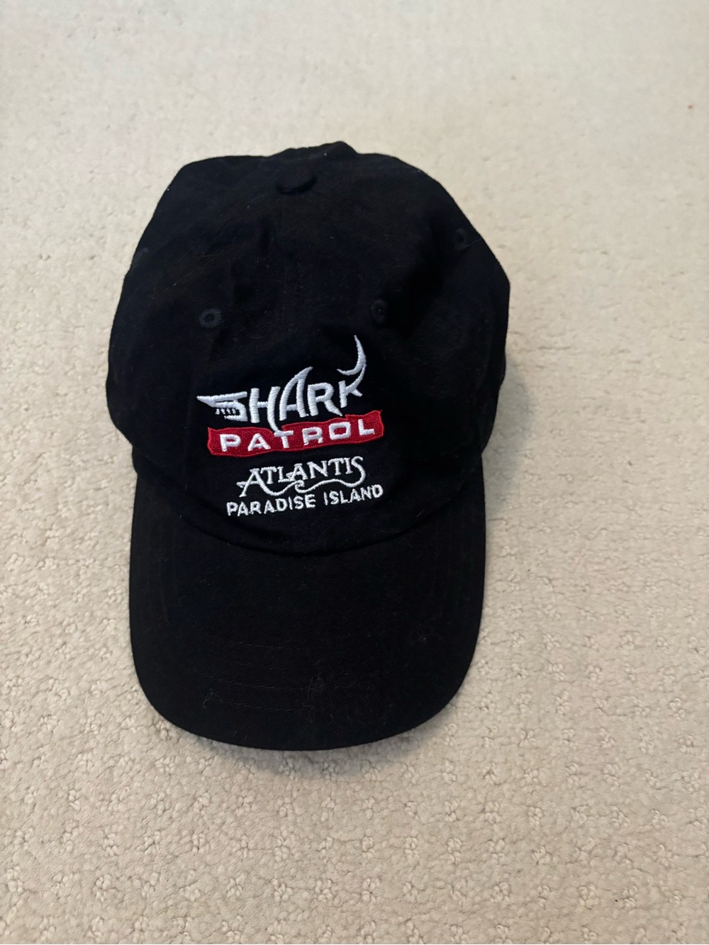 Shark Patrol Atlantis Paradise Island Hat Black Baseball Cap Adult Adjustable